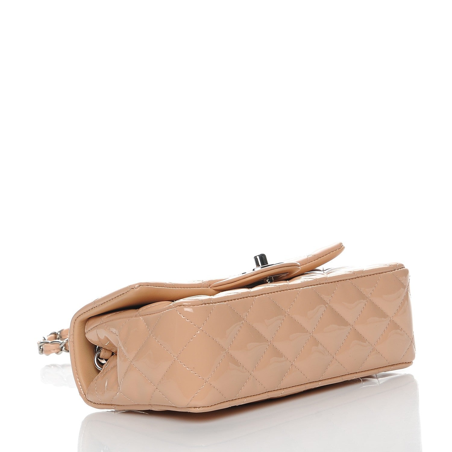 Chanel Patent Calfskin Quilted Mini Rectangular Flap Light Pink 4 of 8