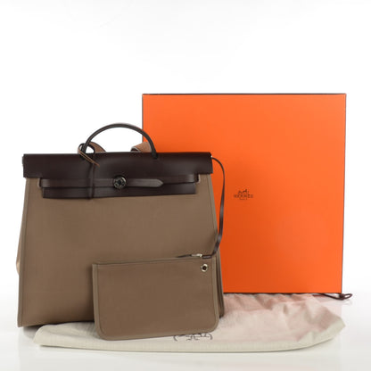 Hermes Toile Vache Hunter Herbag Zip 39 MM Etoupe Ebene 9 of 13