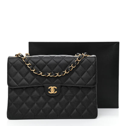 Chanel Caviar Jumbo Single Flap Black 12 of 12