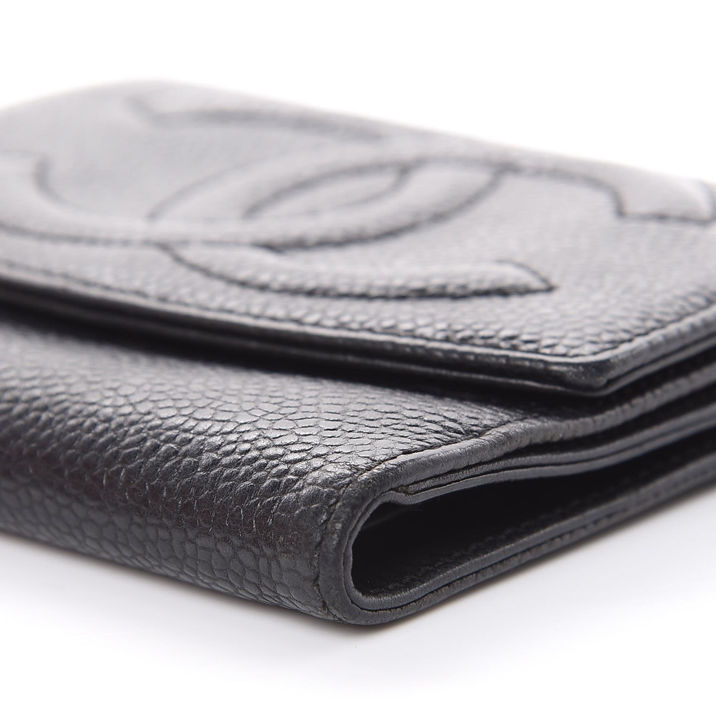 Caviar Timeless CC Compact Wallet Black