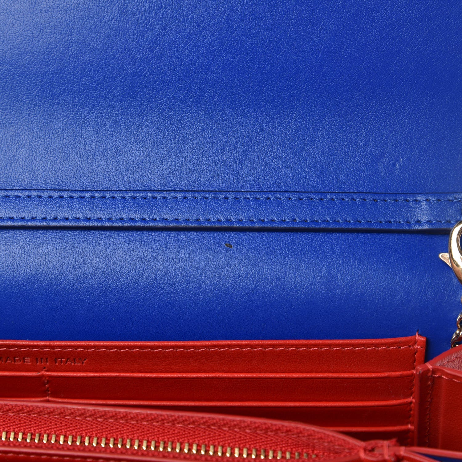 Christian Louboutin Calfskin Spikes Paloma Clutch Blue 8 of 11