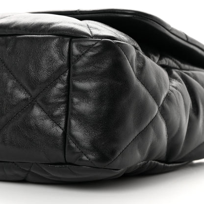 Chanel Goatskin Quilted Maxi Chanel 19 Flap Black 10 of 13