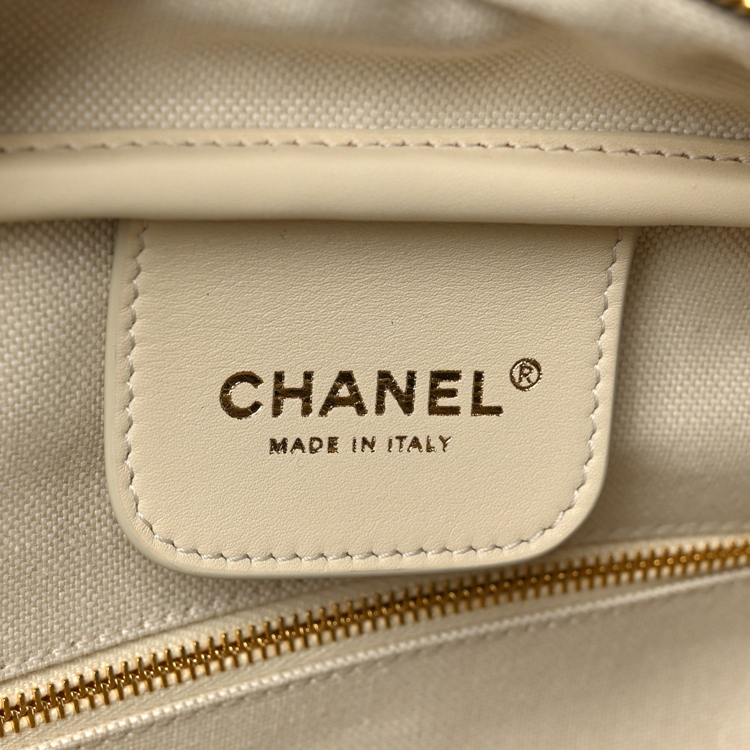 Chanel Suede Calfskin Large Perfect Bowling Bag Dark Beige 8 of 18