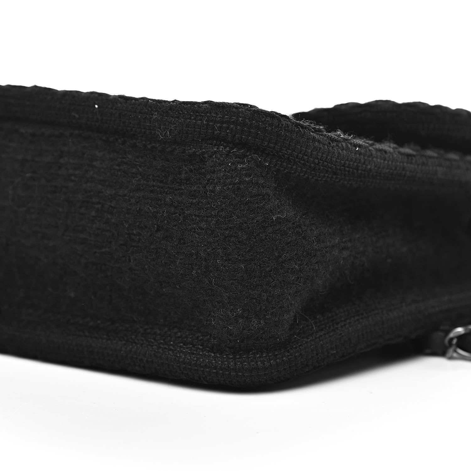 Chanel Wool Quilted Medium Edelweiss Single Flap Black 9 of 11