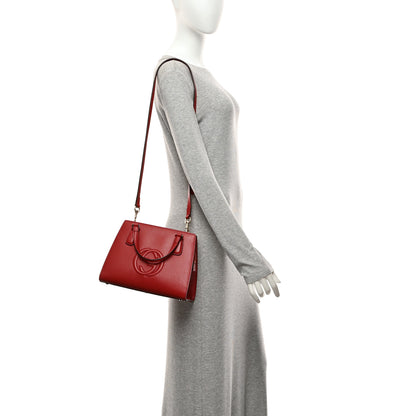 Gucci Dollar Calfskin Medium Soho Top Handle Satchel Hibiscus Red 2 of 11