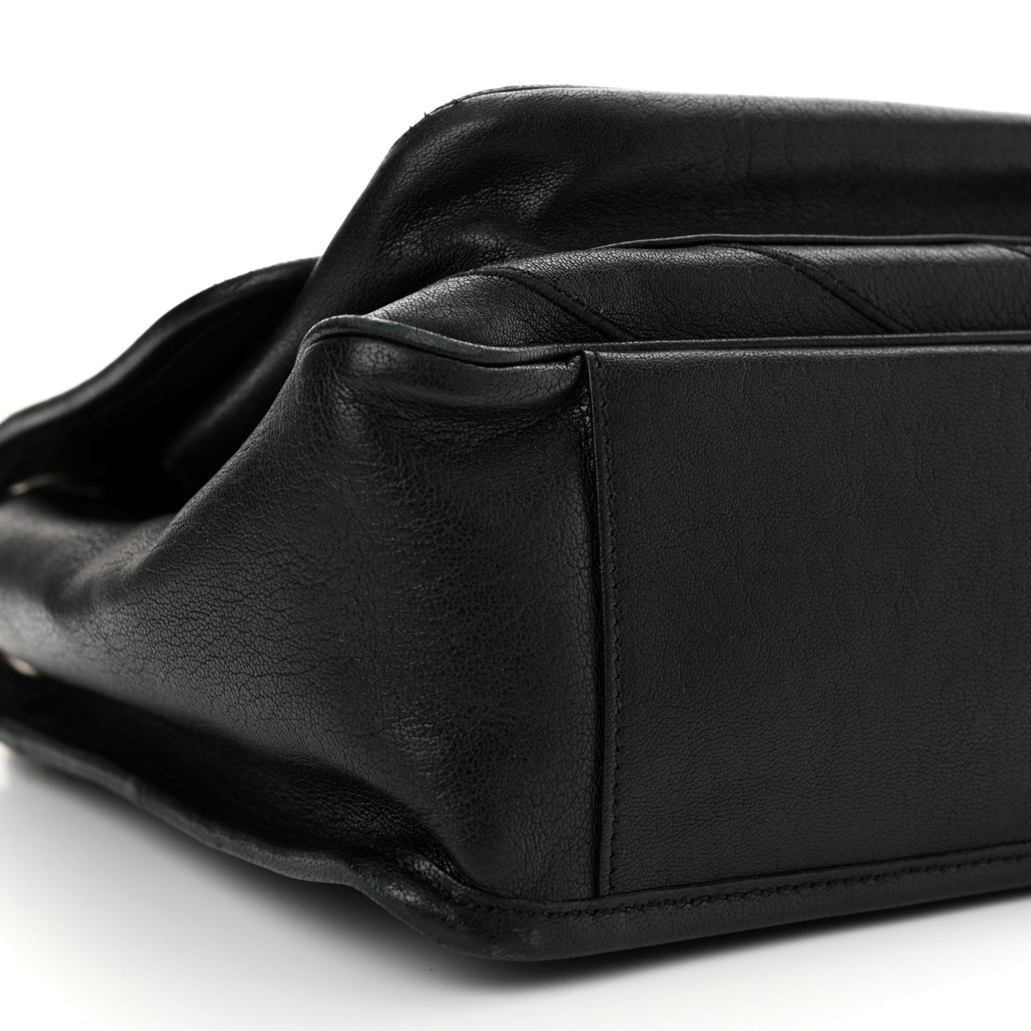 Calfskin Matelasse Monogram Microstud Medium Niki Chain Satchel Black