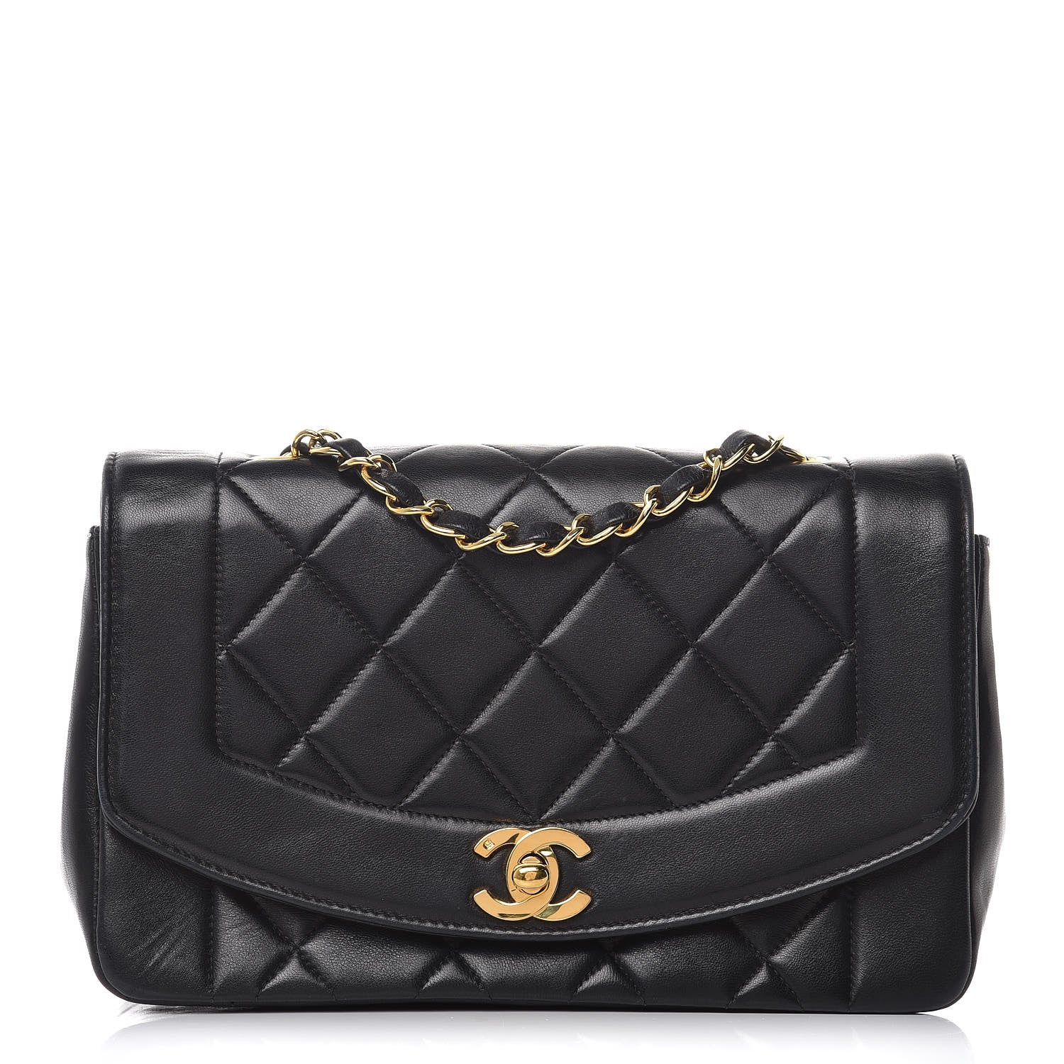 Chanel Lambskin Quilted Small Single Flap Black 1 of 12
