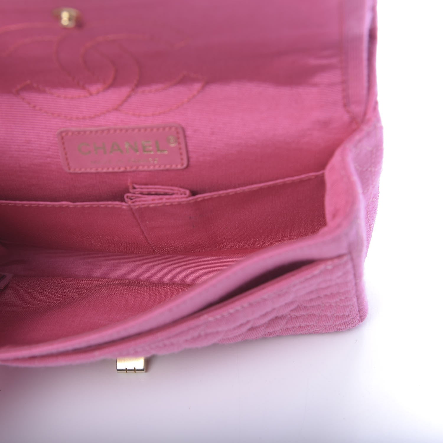 Chanel Jersey Coco's Croc 2.55 Reissue 224 Flap Pink 5 of 14
