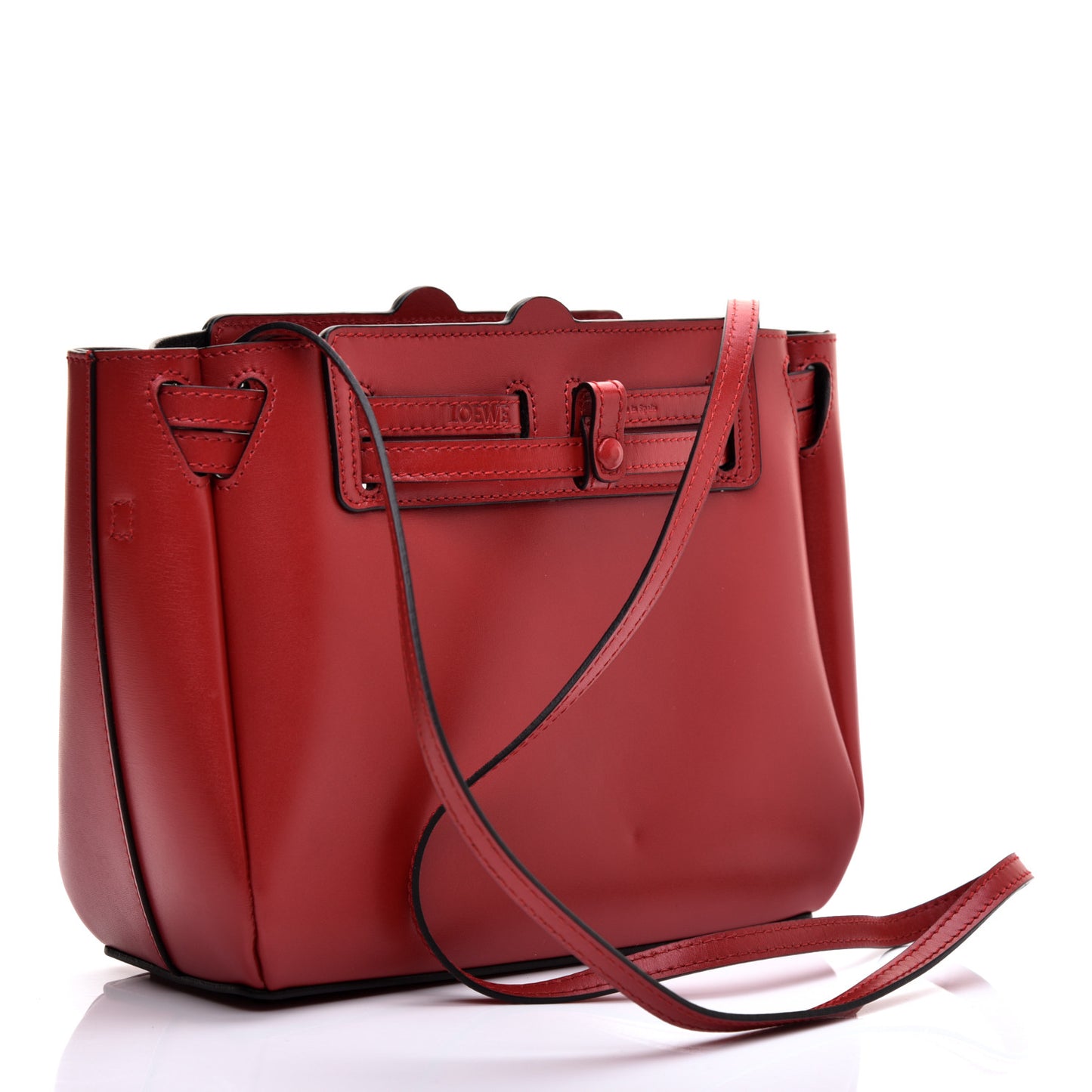 Boxcalf Mini Lazo Tote Scarlet