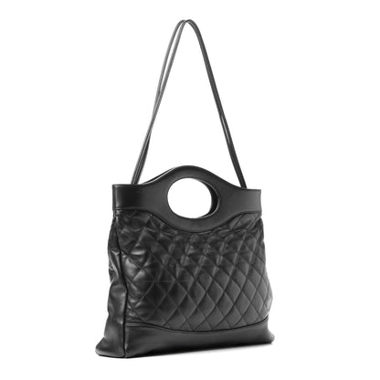Chanel Lambskin Quilted Large 31 Shopping Bag Black 2 of 9