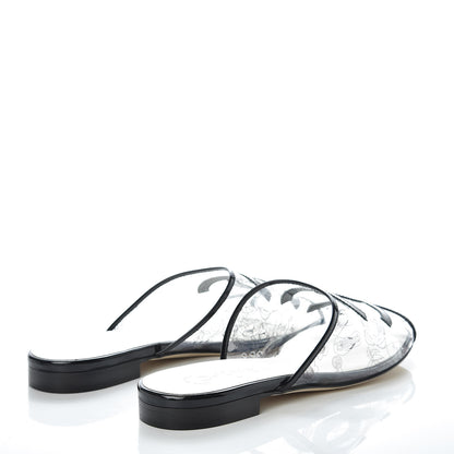 Chanel Patent Calfskin PVC Mule 39 Transparent Black 4 of 8