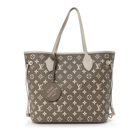 Louis Vuitton Empreinte Monogram Spring In The City Neverfull MM Kaki Beige Cream 2 of 9
