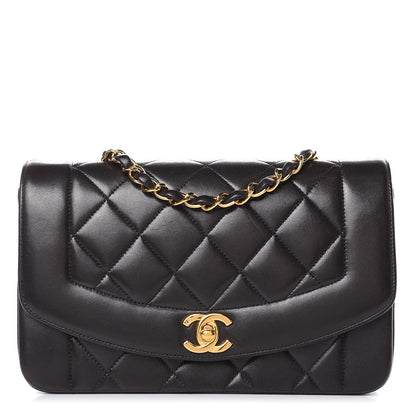 Chanel Lambskin Quilted Small Single Flap Black 1 of 12