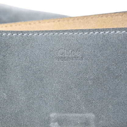 Chloe Suede Smooth Calfskin Drew Shoulder Bag Cloudy Blue 8 of 9