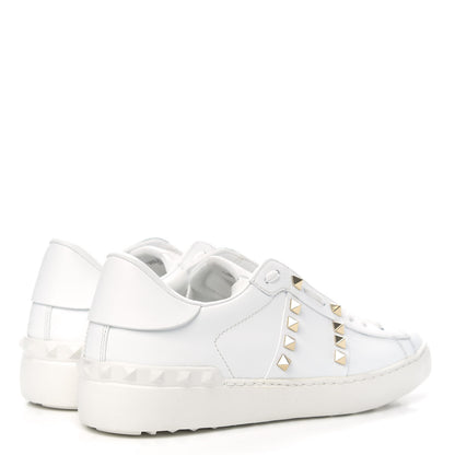 Valentino Garavani Calfskin Untitled Rockstud Sneakers 38.5 White 4 of 8