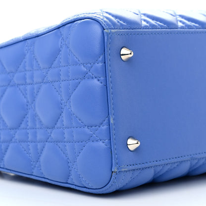 Christian Dior Lambskin Cannage Medium Lady Dior Blue Persan 9 of 12