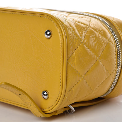 Chanel Crumpled Calfskin PVC Quilted Backpack Yellow 9 of 10
