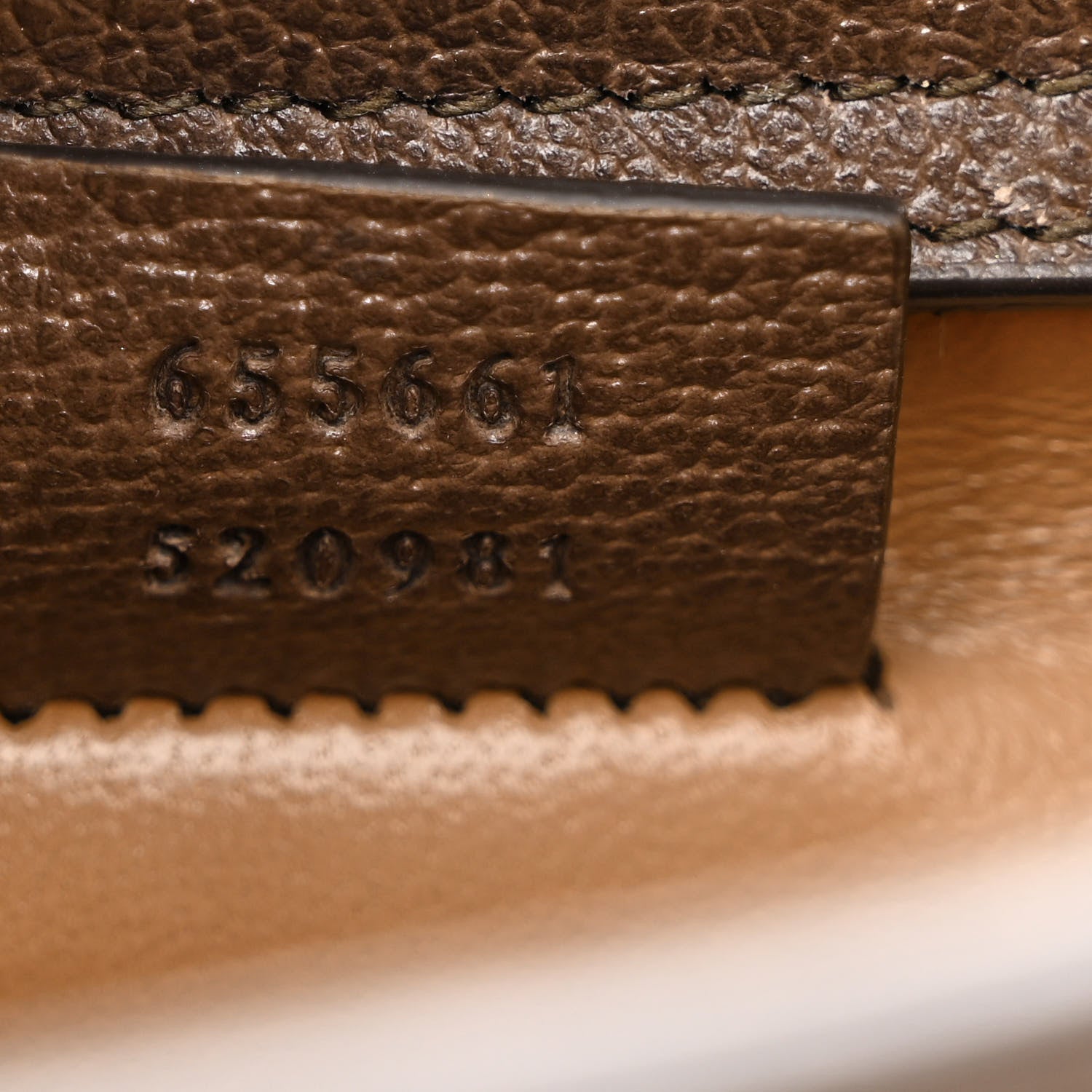 Gucci Monogram Jumbo GG Textured Dollar Calfskin Mini Diana Tote Bag Camel Ebony New Acero 7 of 11