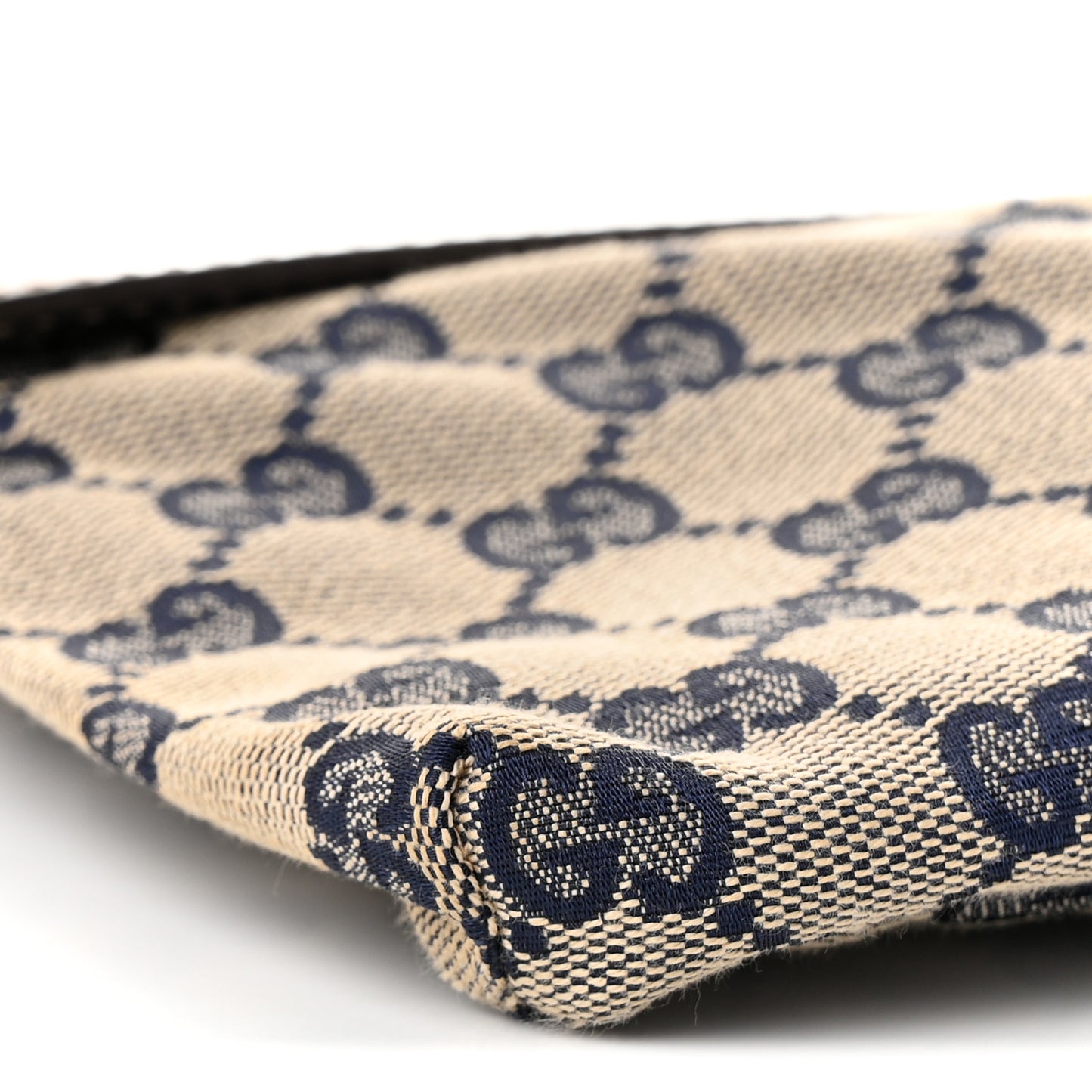 GG Monogram Web Double Pocket Belt Bag Navy