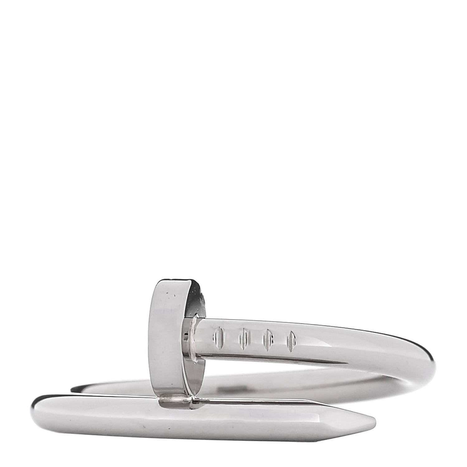 Cartier 18K White Gold Juste Un Clou Ring 63 10.5 1 of 6