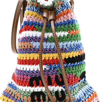 Miu Miu Fabric Crochet Drawstring Pouch Multicolor 7 of 9