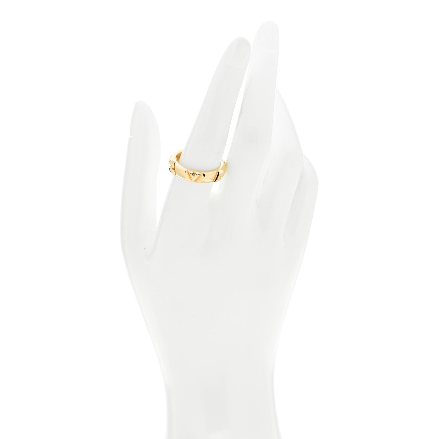 Louis Vuitton 18K Yellow Gold 5mm LV Volt Multi Ring 58 8.5 2 of 6