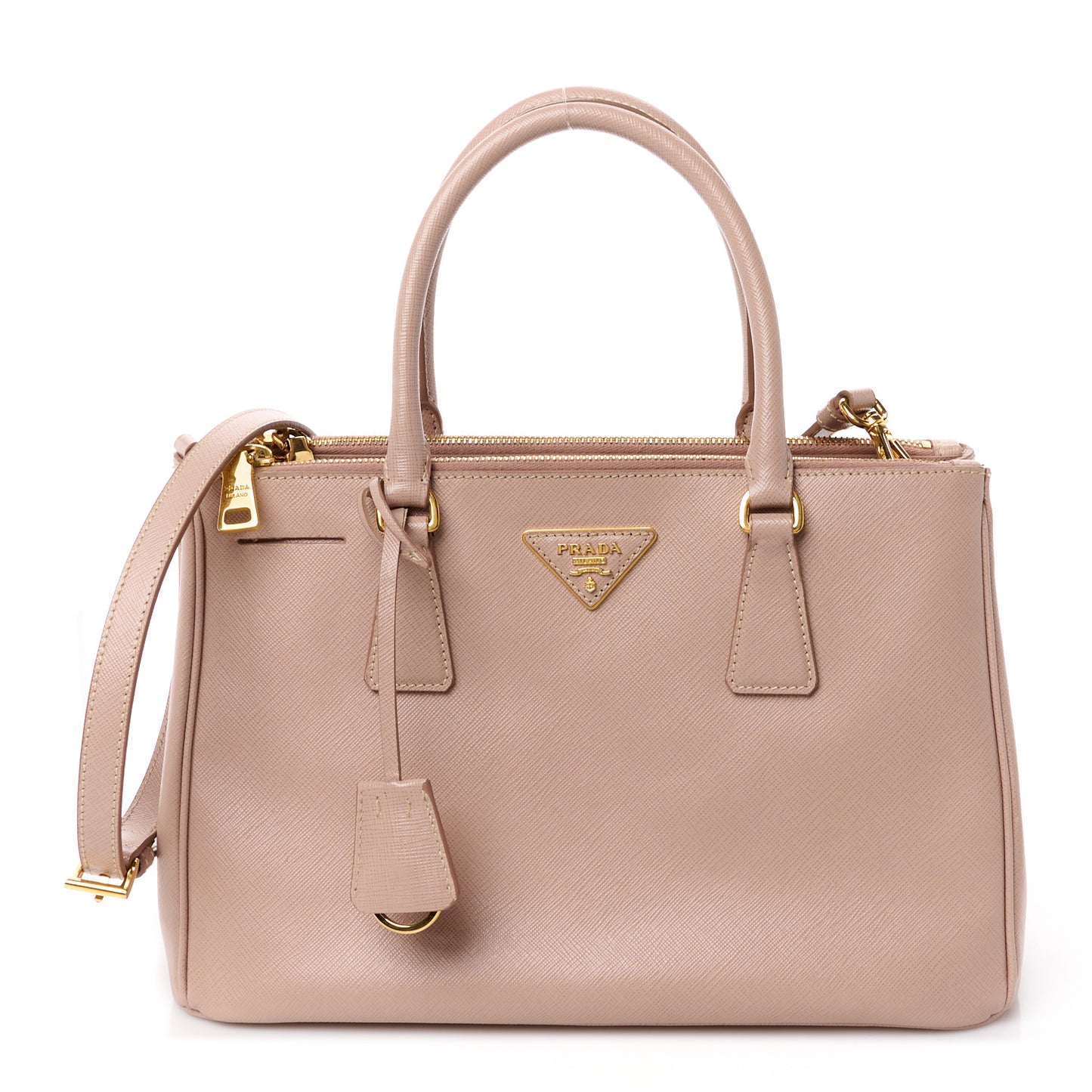 Saffiano Small Galleria Double Zip Tote Cammeo