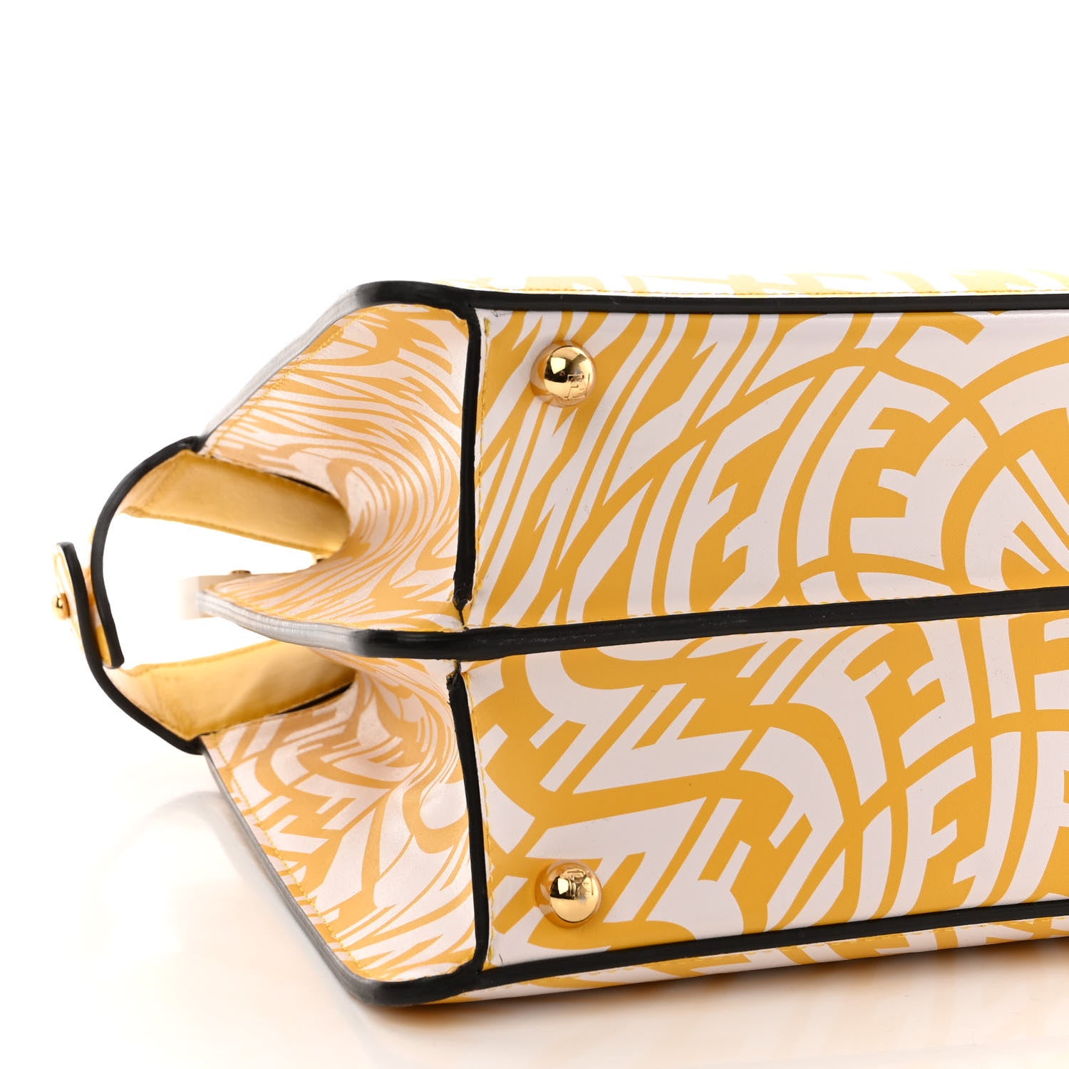 Fendi X SARAH COLEMAN Vitello Liberty Shiny Nappa Plexiglass FF Vertigo Medium Peekaboo I SEE U Satchel Mimosa White 8 of 9