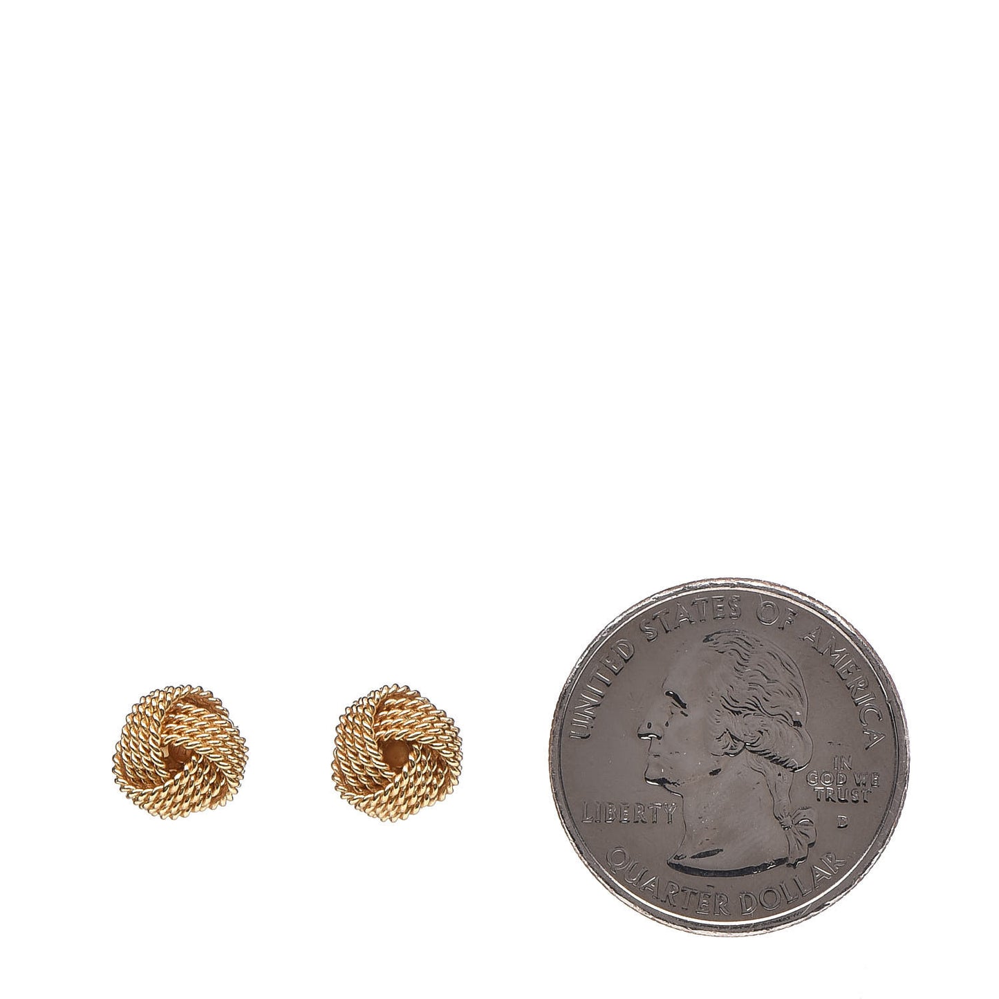 18K Yellow Gold Twist Knot Earrings