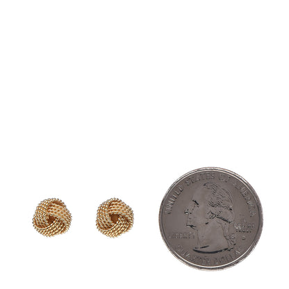 Tiffany 18K Yellow Gold Twist Knot Earrings 2 of 5