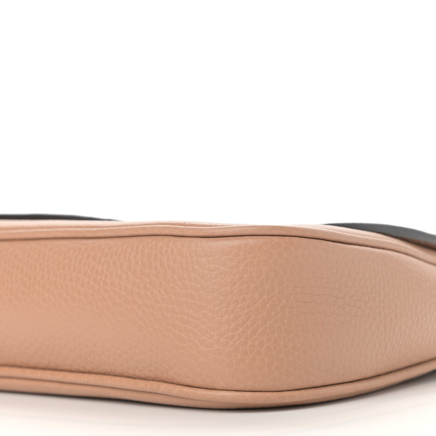Pebbled Calfskin Medium Soho Flap Crossbody Camelia