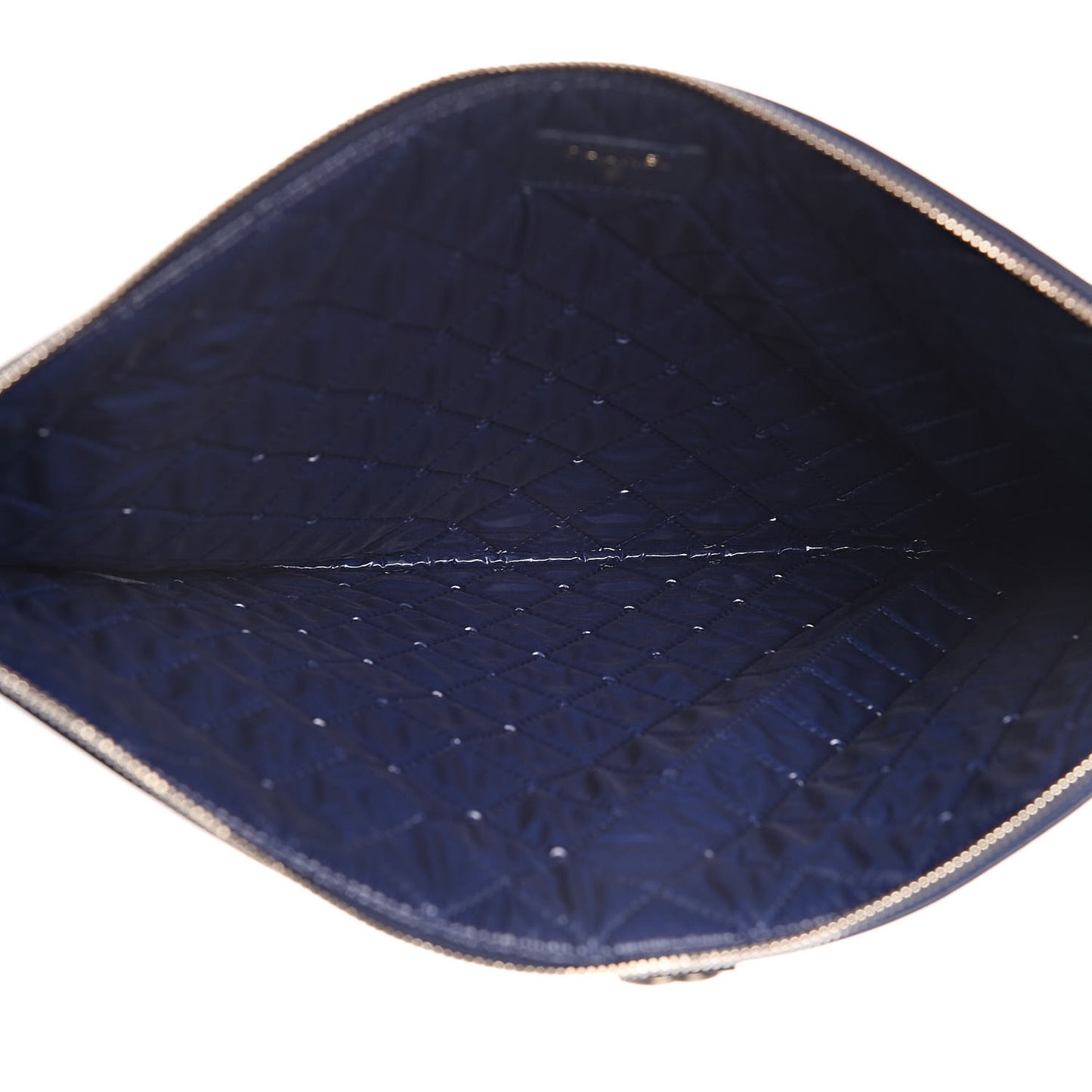 Lambskin Quilted Large Boy Cosmetic Case Navy