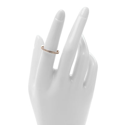 Tiffany 18K Rose Gold Diamond Lock Ring 55 7.25 2 of 6