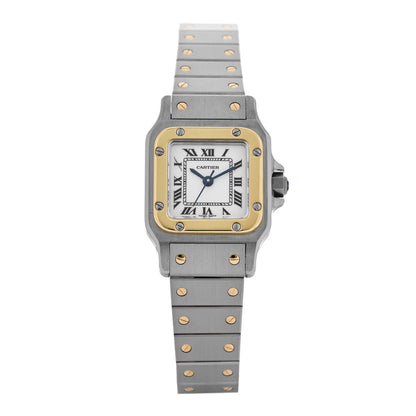 Cartier Stainless Steel 18K Yellow Gold 24mm Santos De Cartier Galbee Automatic Watch 1 of 4