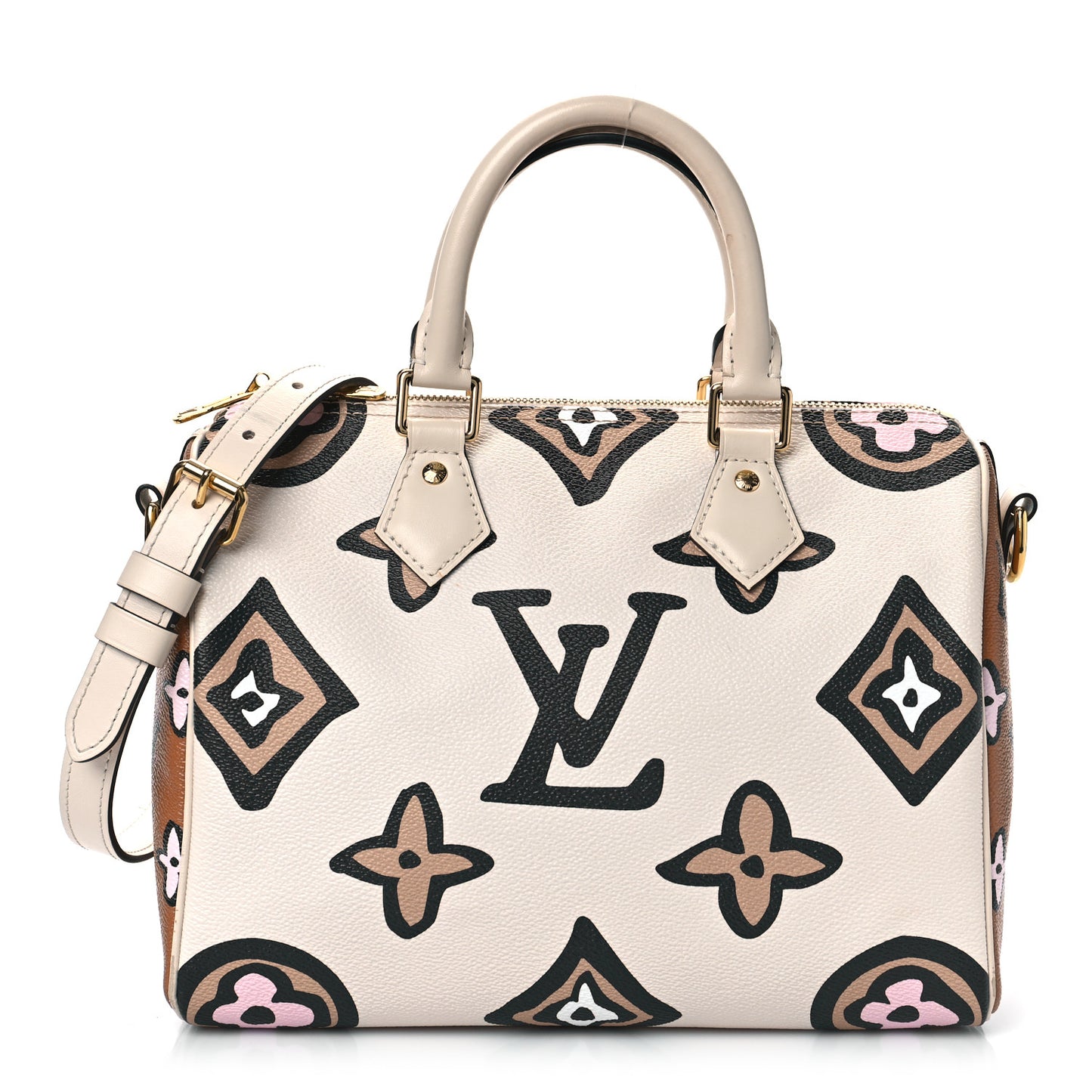 Monogram Giant Wild At Heart Speedy Bandouliere 25 Creme