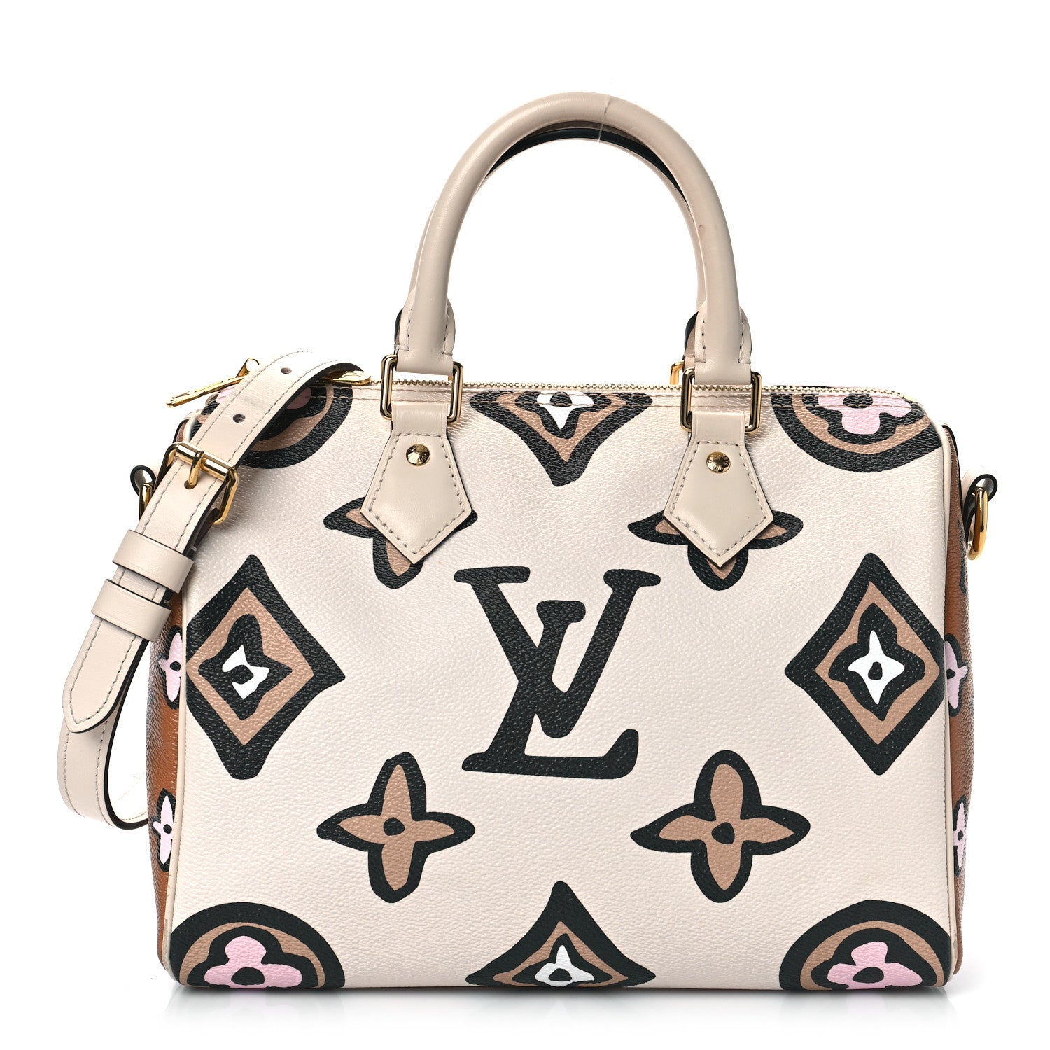 Louis Vuitton Monogram Giant Wild At Heart Speedy Bandouliere 25 Creme 1 of 10