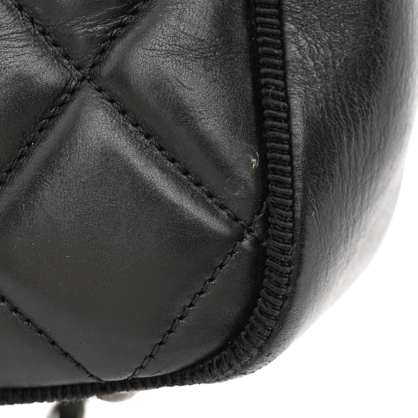 Calfskin Quilted Small Ballerine Camera Case Black