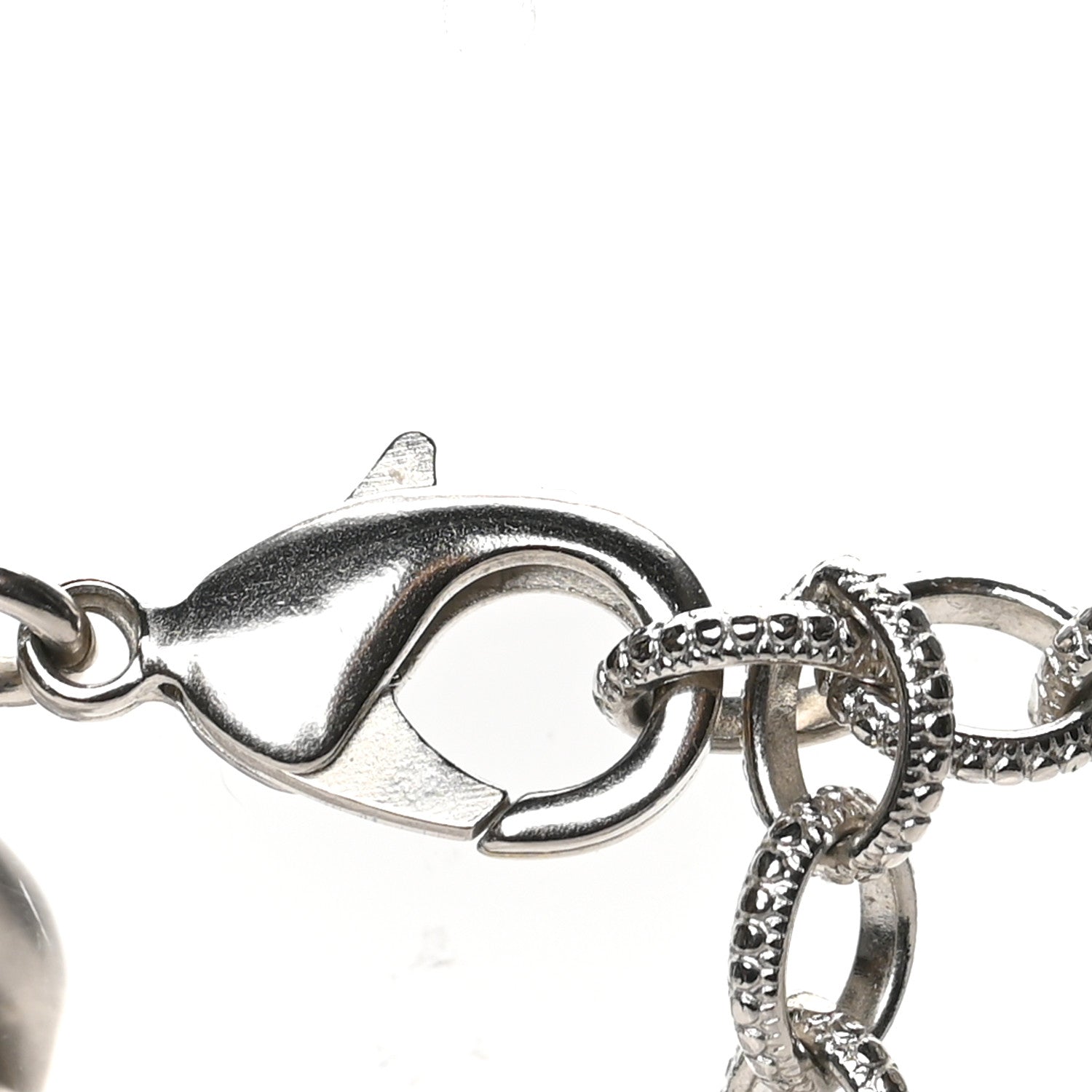 Chanel Metal Resin Crystal CC Choker Necklace Black Silver 4 of 5