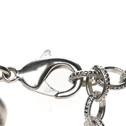 Chanel Metal Resin Crystal CC Choker Necklace Black Silver 4 of 5