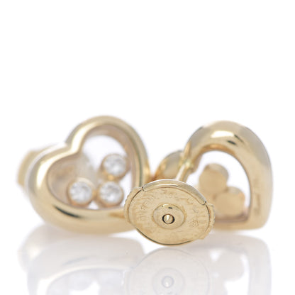 Chopard 18K Yellow Gold 3 Happy Diamonds Icons Heart Earrings 3 of 3