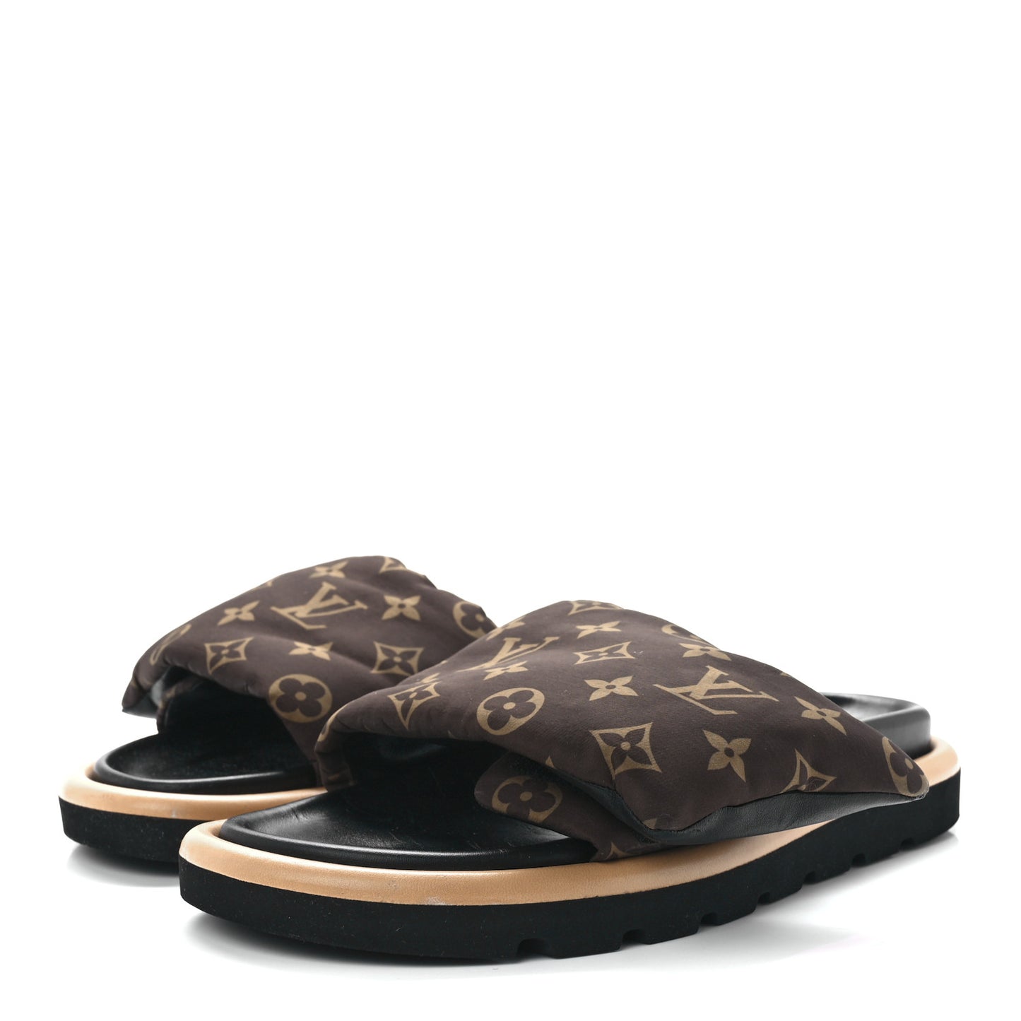 Nylon Monogram Pool Pillow Comfort Mule 40 Cacao Brown