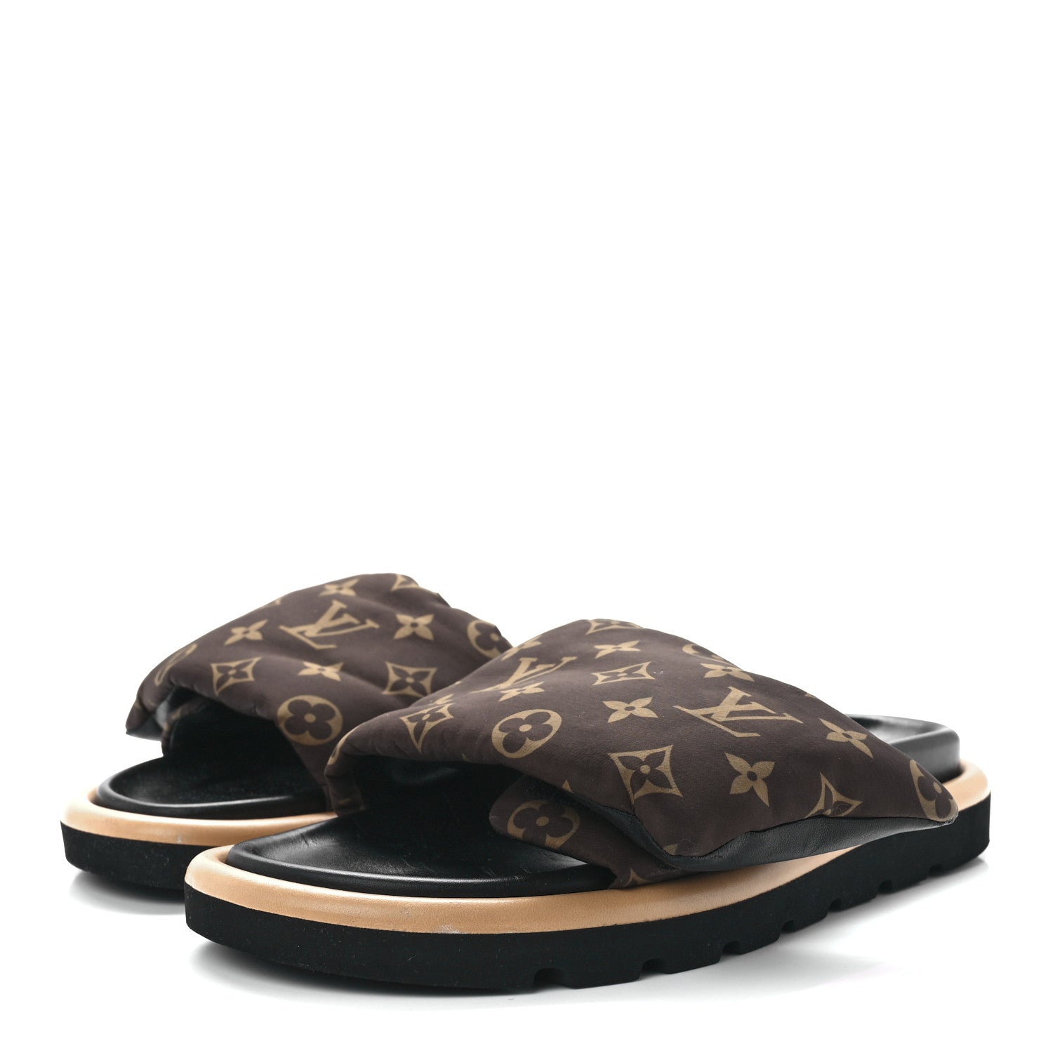 Louis Vuitton Nylon Monogram Pool Pillow Comfort Mule 40 Cacao Brown 3 of 9