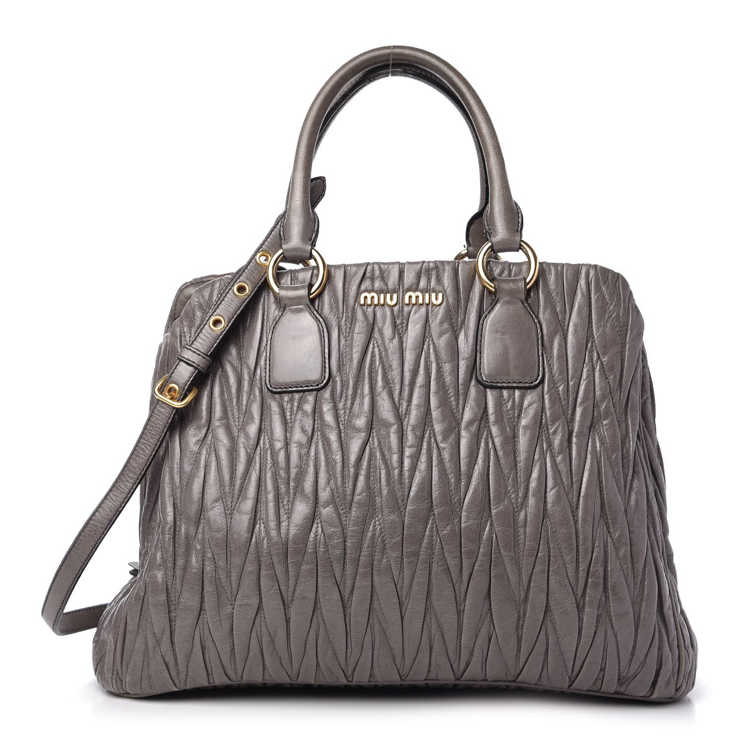 Miu Miu Nappa Matelasse Tote Argilla 1 of 11