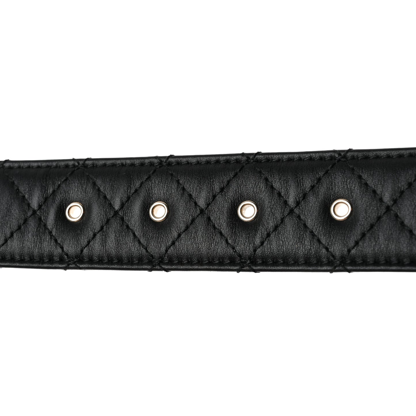 Lambskin Quilted CC Chain Belt 80 32 Black