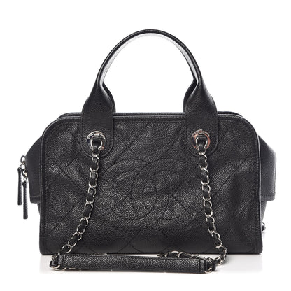 Chanel Caviar Quilted Small Deauville Bowling Bag Black 1 of 9