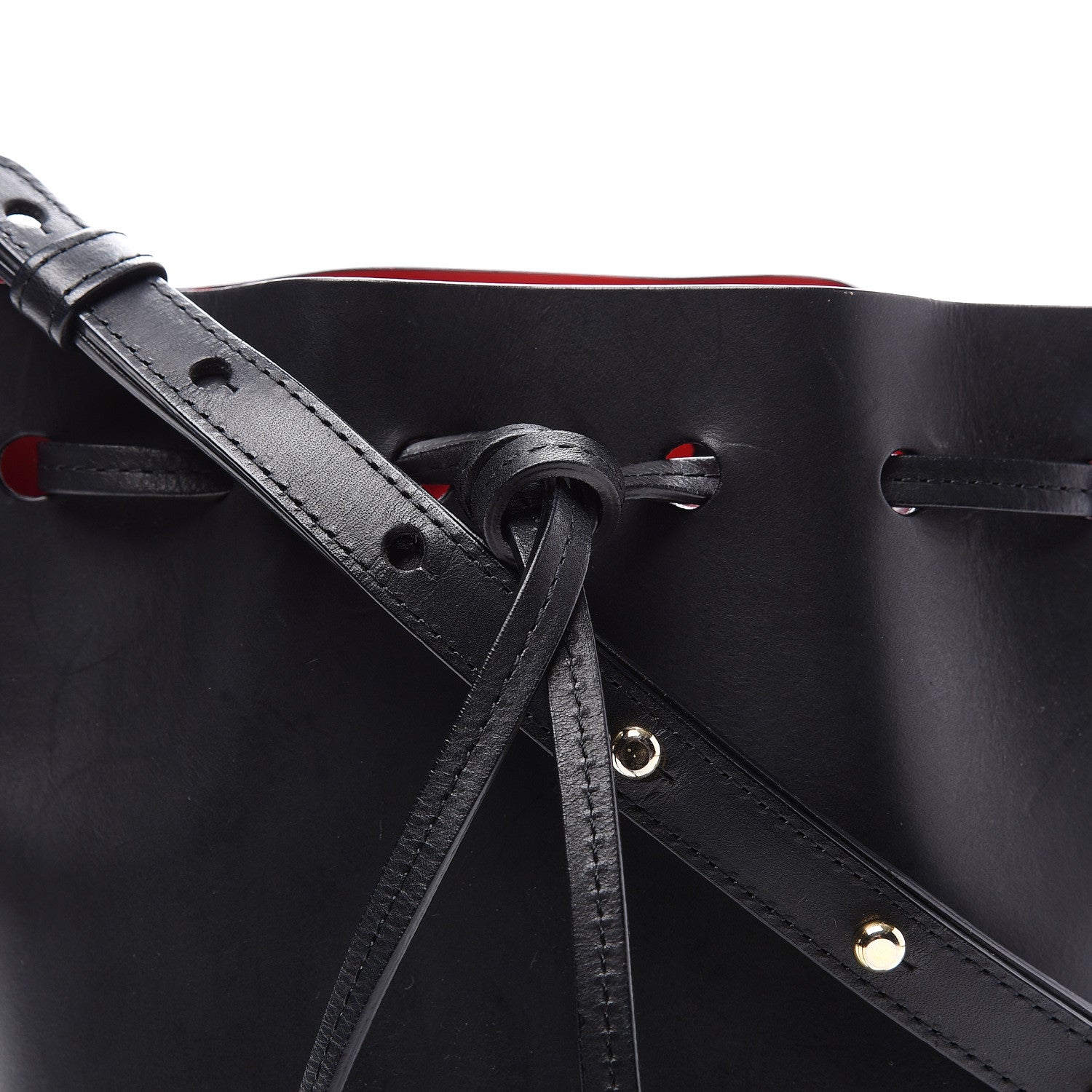 Mansur Gavriel Calfskin Mini Bucket Bag Black Flamma 9 of 9