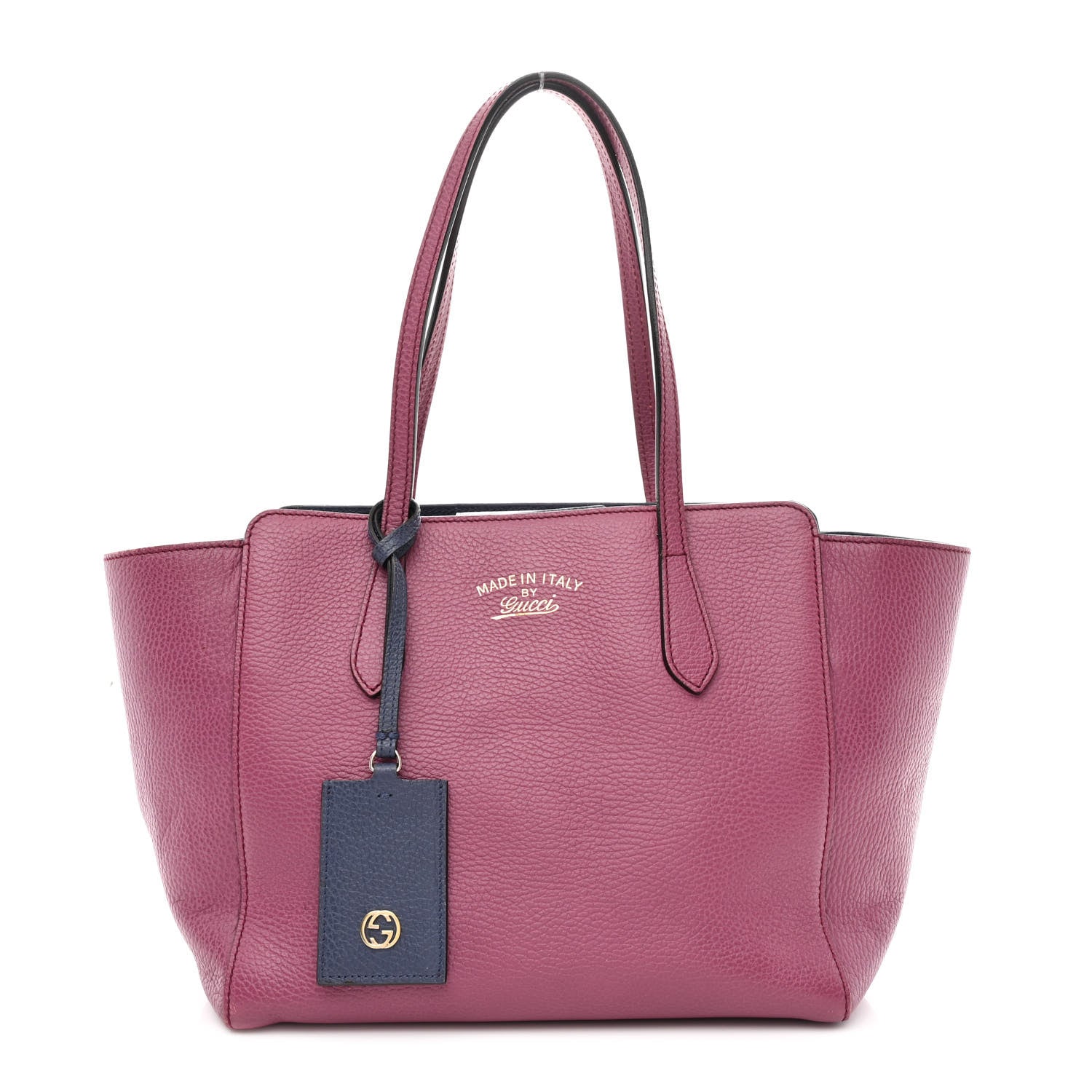 Gucci Dollar Calfskin Small Swing Tote Peonia Flower Washed Blue 1 of 9