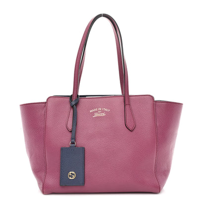 Gucci Dollar Calfskin Small Swing Tote Peonia Flower Washed Blue 1 of 9