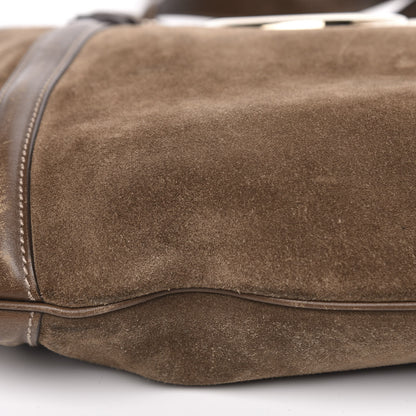 Gucci Suede Medium Britt Tote Brown 9 of 18