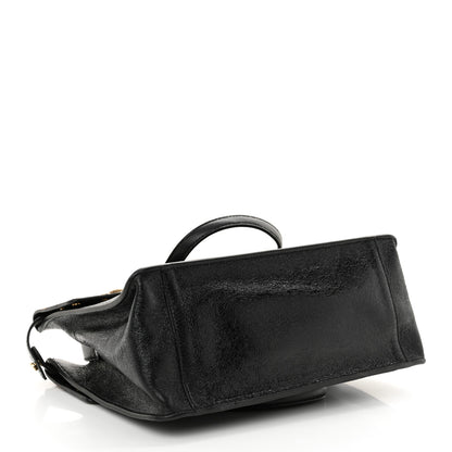 Fendi Agnello Old Shine Vitello Go Rain Large Flip Tote Black Marrone 4 of 10